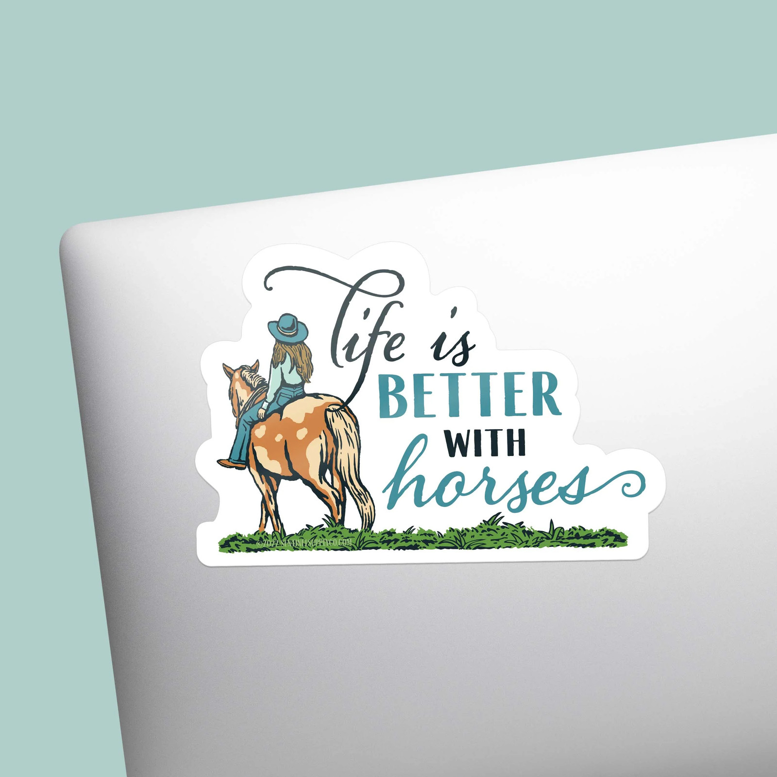 Life is Better with Horses Sticker- Cute Decal for Water Bottle or Laptop