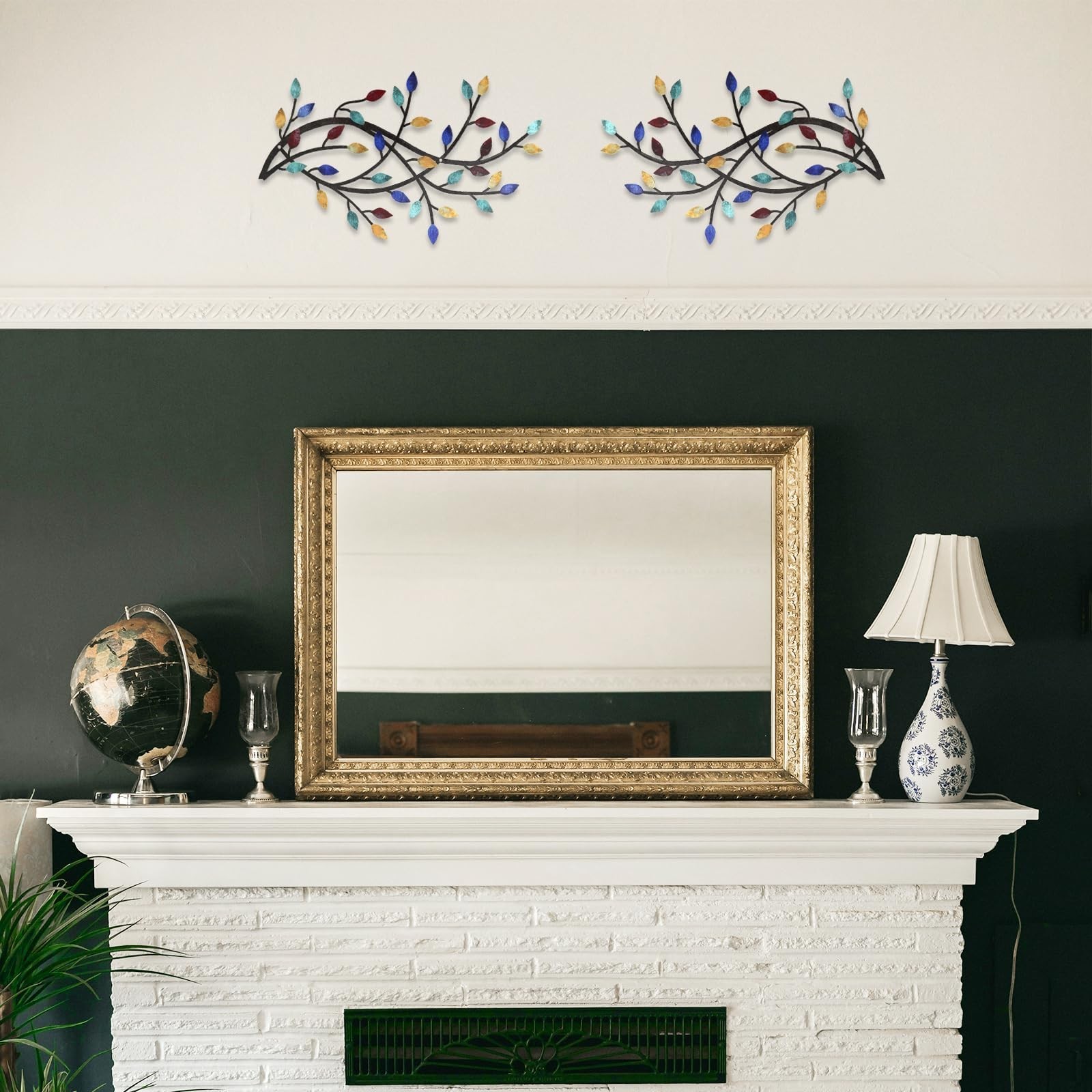 Meltset Metal Tree Leaf Wall Decor, Vine Olive Leaf Branch Wall Art, Wrought …