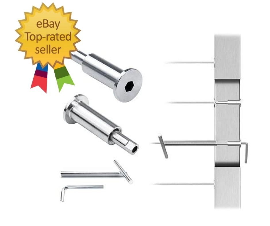 10 Pack 1/8" Invisible Cable Railing Kit Hardware Upgraded Hand Swage Tensioner