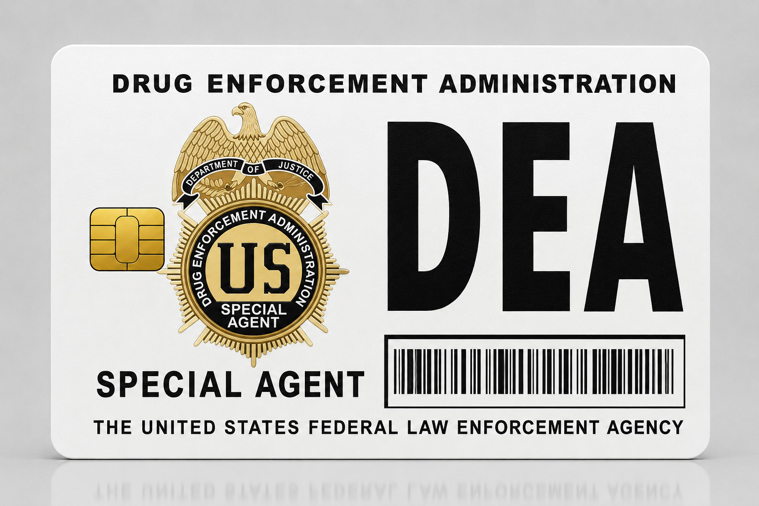 Funny DEA Special Agent ID Debit Card Credit Card Skin Vinyl Sticker