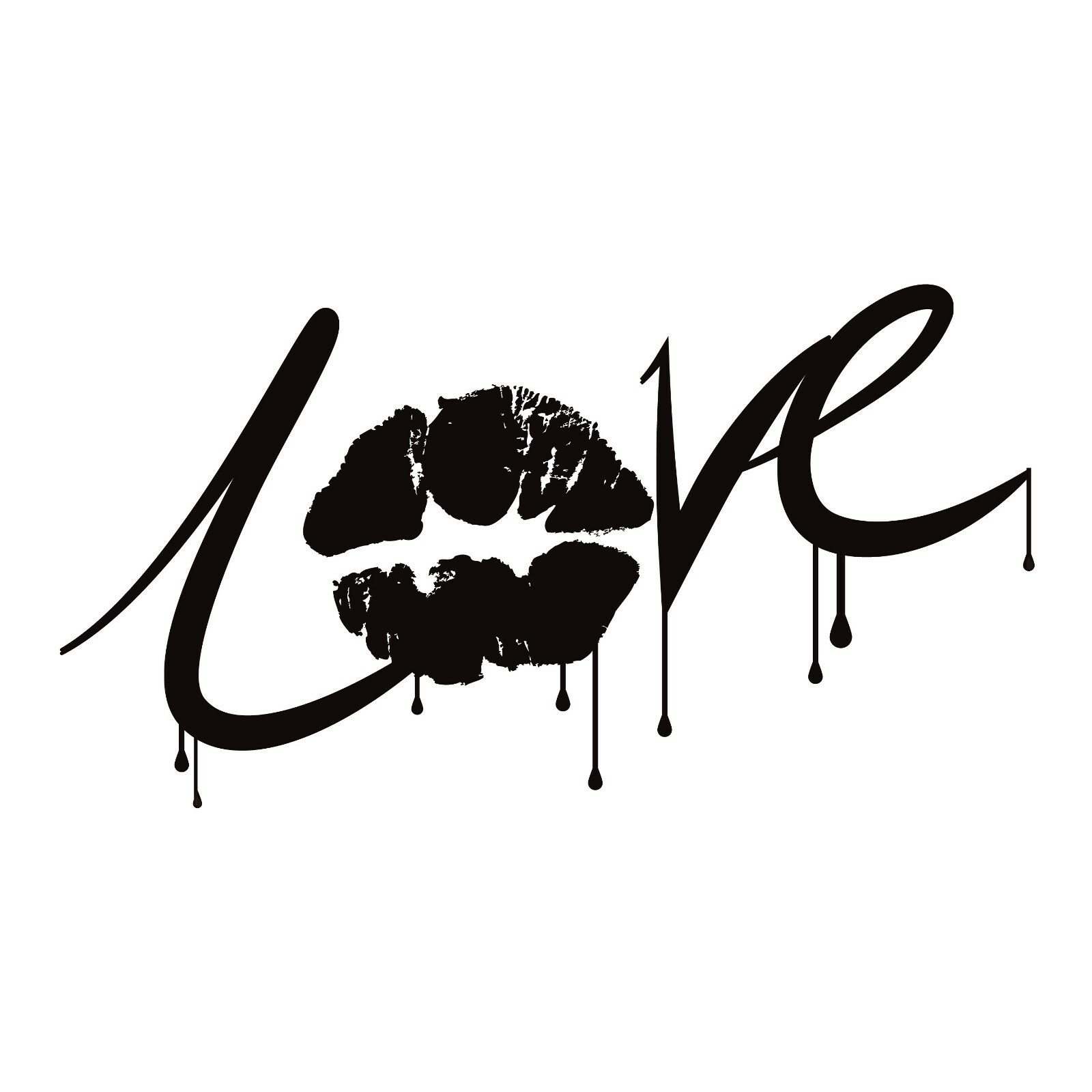 Wall Decal Love Lips Hot Romantic Quote Interior Vinyl Decor Black gz536