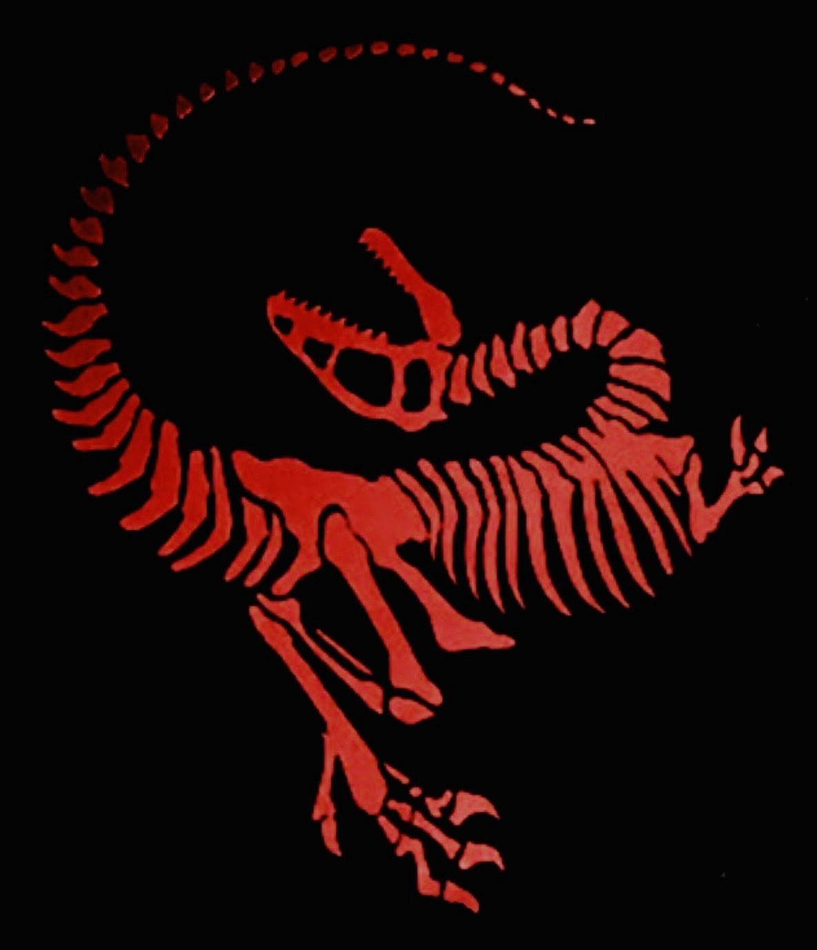 VELOCIRAPTOR Skeleton Dinosaur Sticker, Decal Vinyl For Laptop, Helmet
