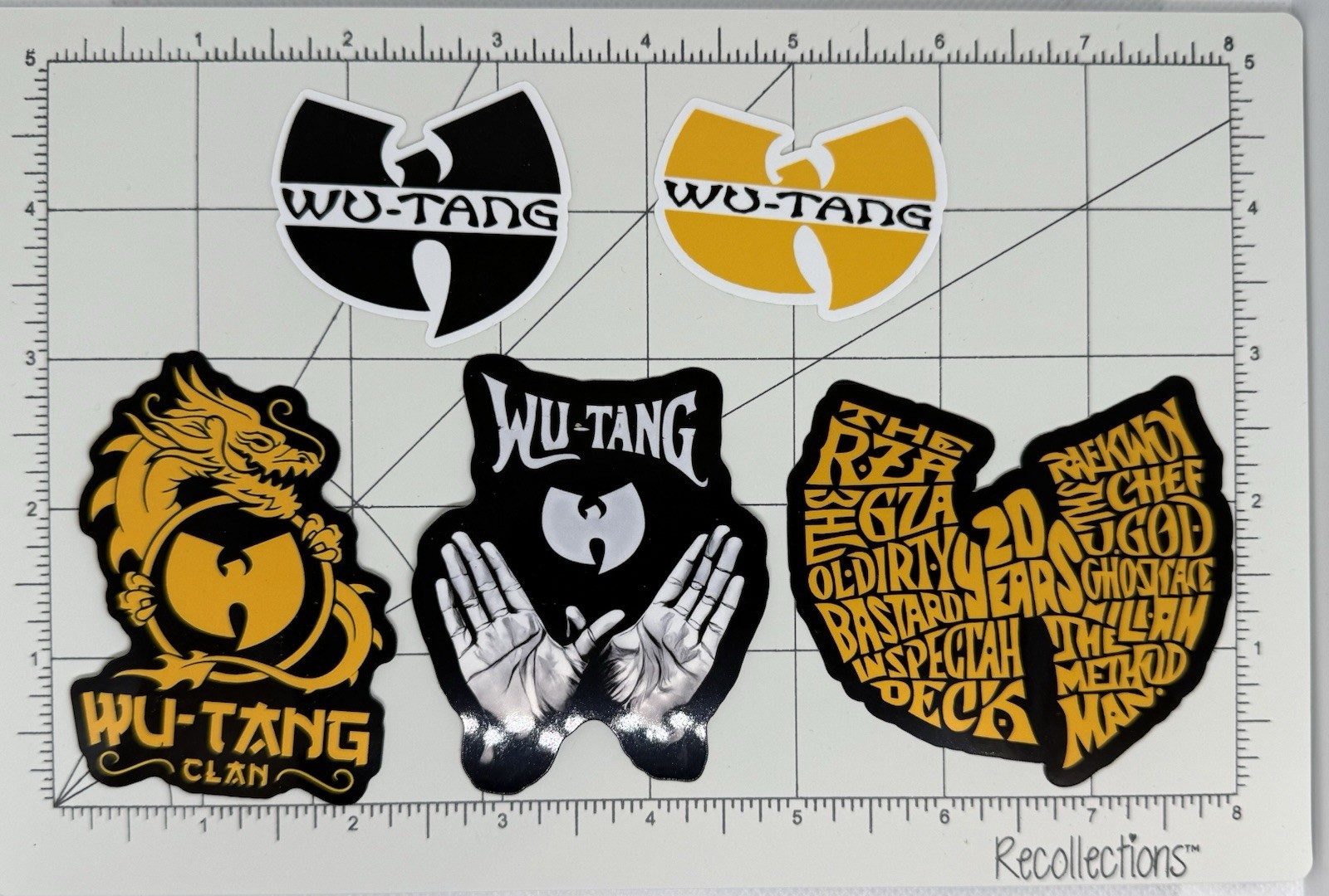 Wu Tang Clan Stickers 5 Sticker Lot