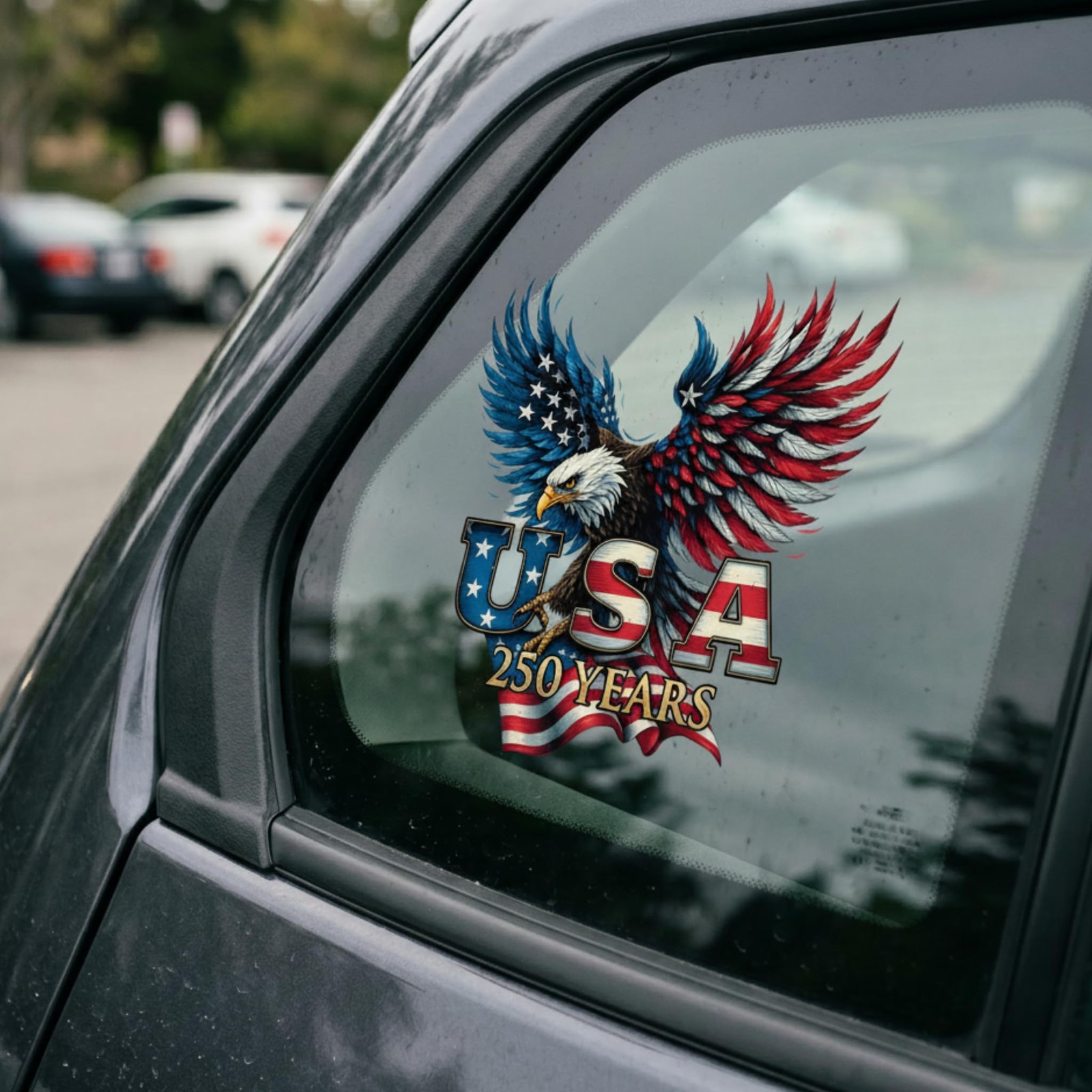 2pcs USA 250th Anniversary Merchandise – Patriotic 1776-2026 Vinyl Car Decals…