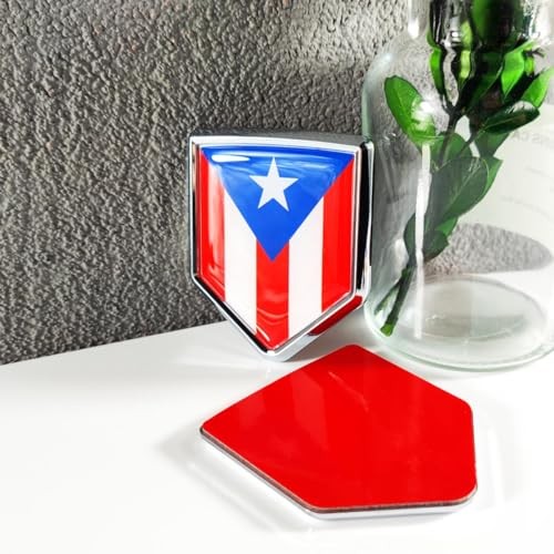 Newperlite Puerto Rico Flag Decal Sticker Car Emblem Puerto Rican Flag Car