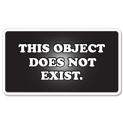 This Object Does Not Exist car bumper sticker decal 5" x 3"