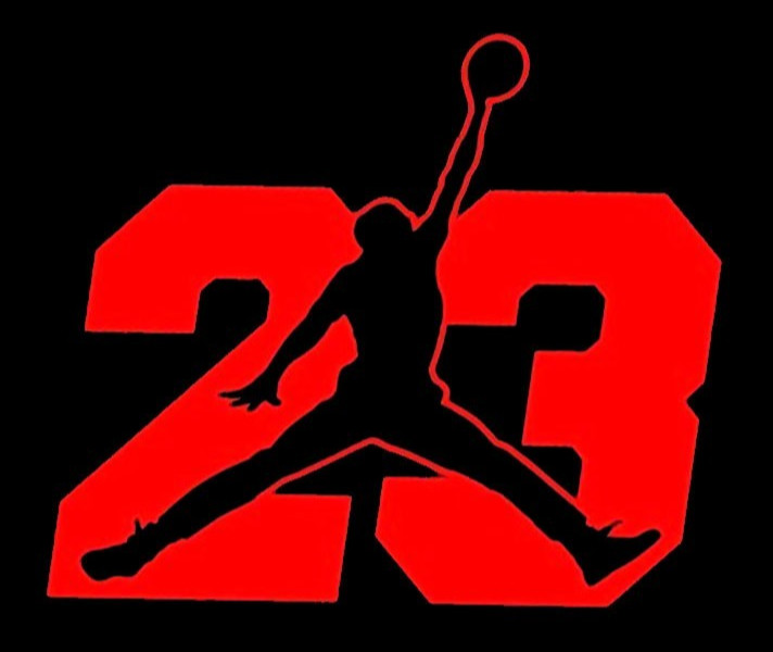 Jordan Jumpman #23 – Two 5" Red Vinyl Decal Vehicles Windows