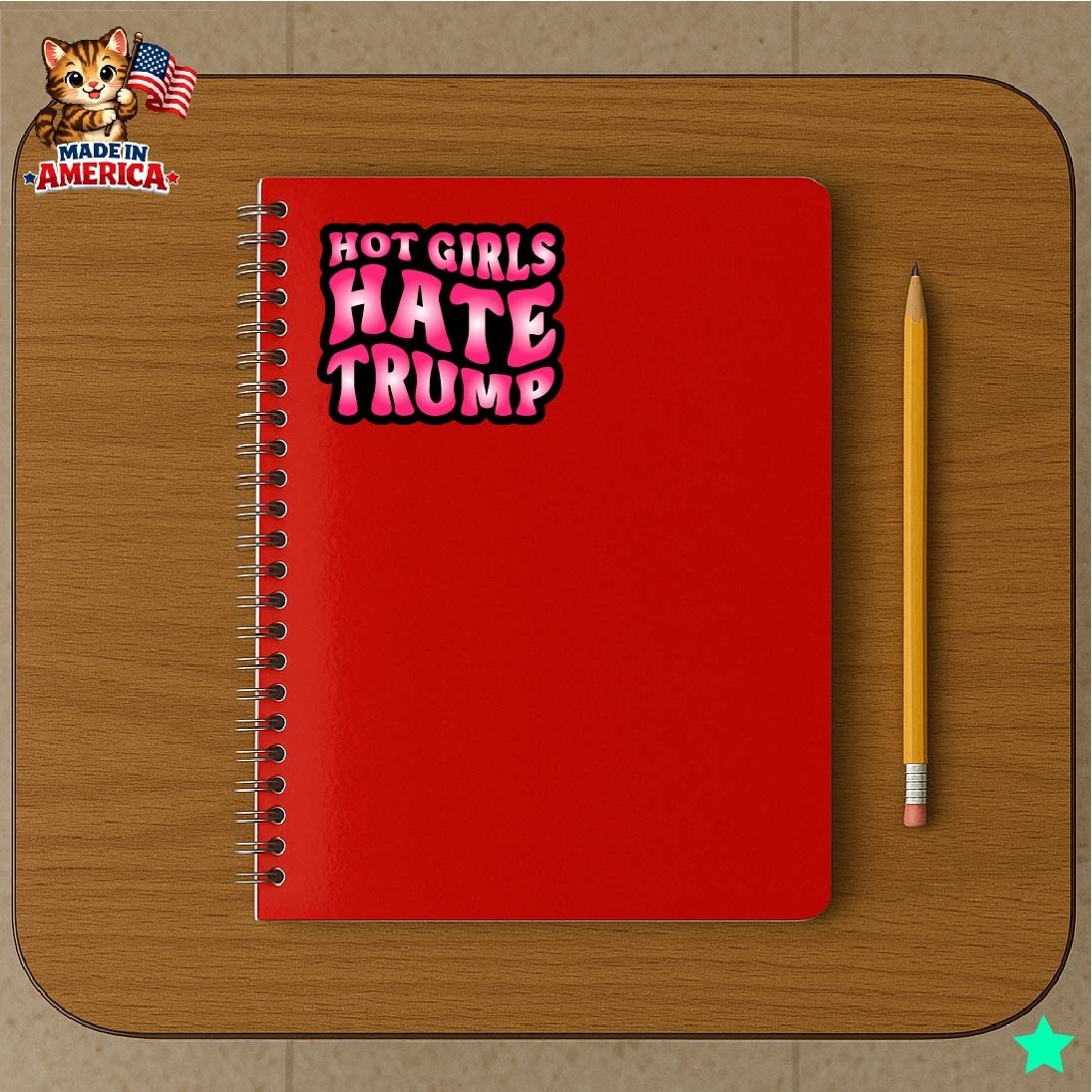 Hot Girls Hate Trump Decal Sticker Anti MAGA Political No Kings Protest Democrat