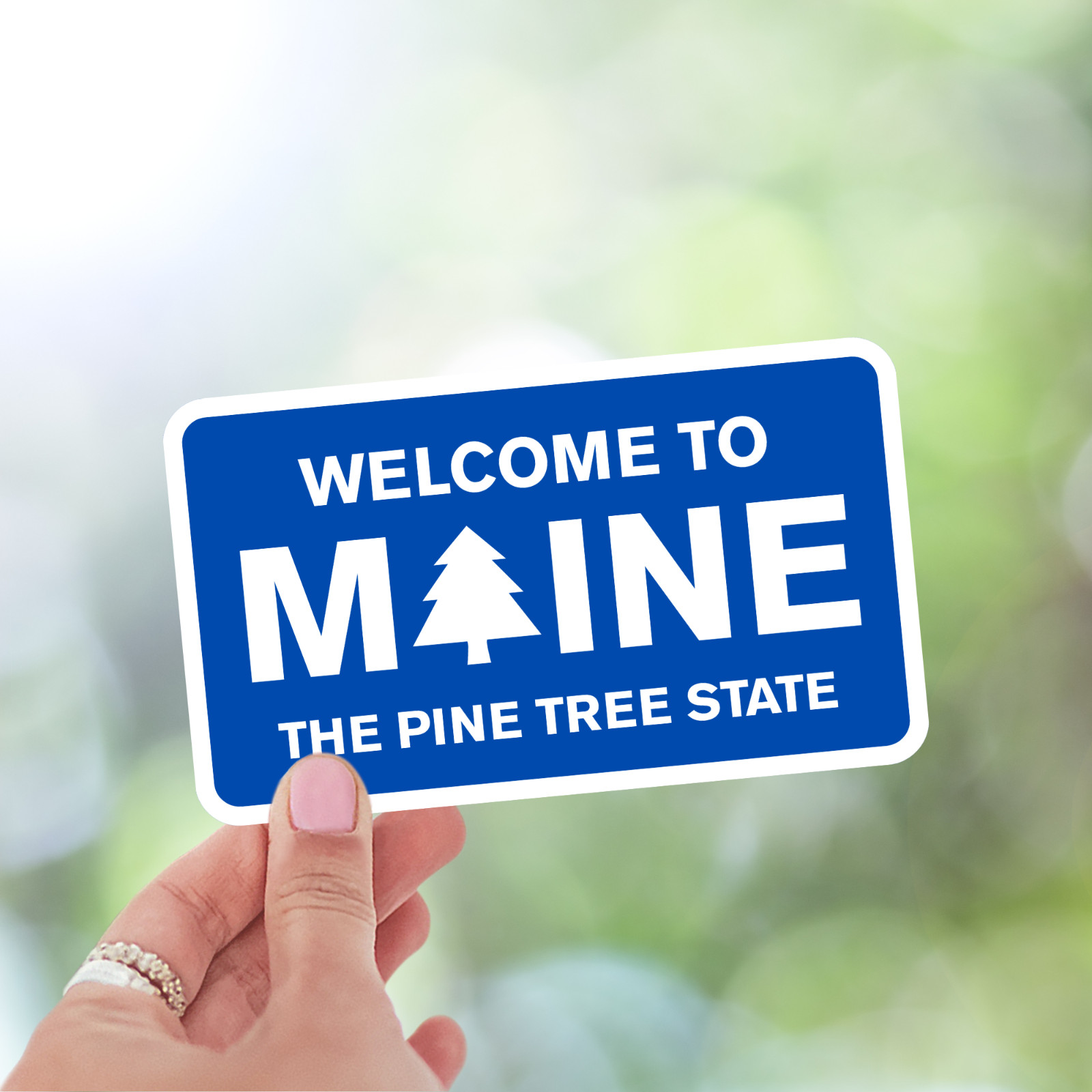 Welcome to Maine Sticker The Pine Tree State Vinyl Decal Waterproof Travel