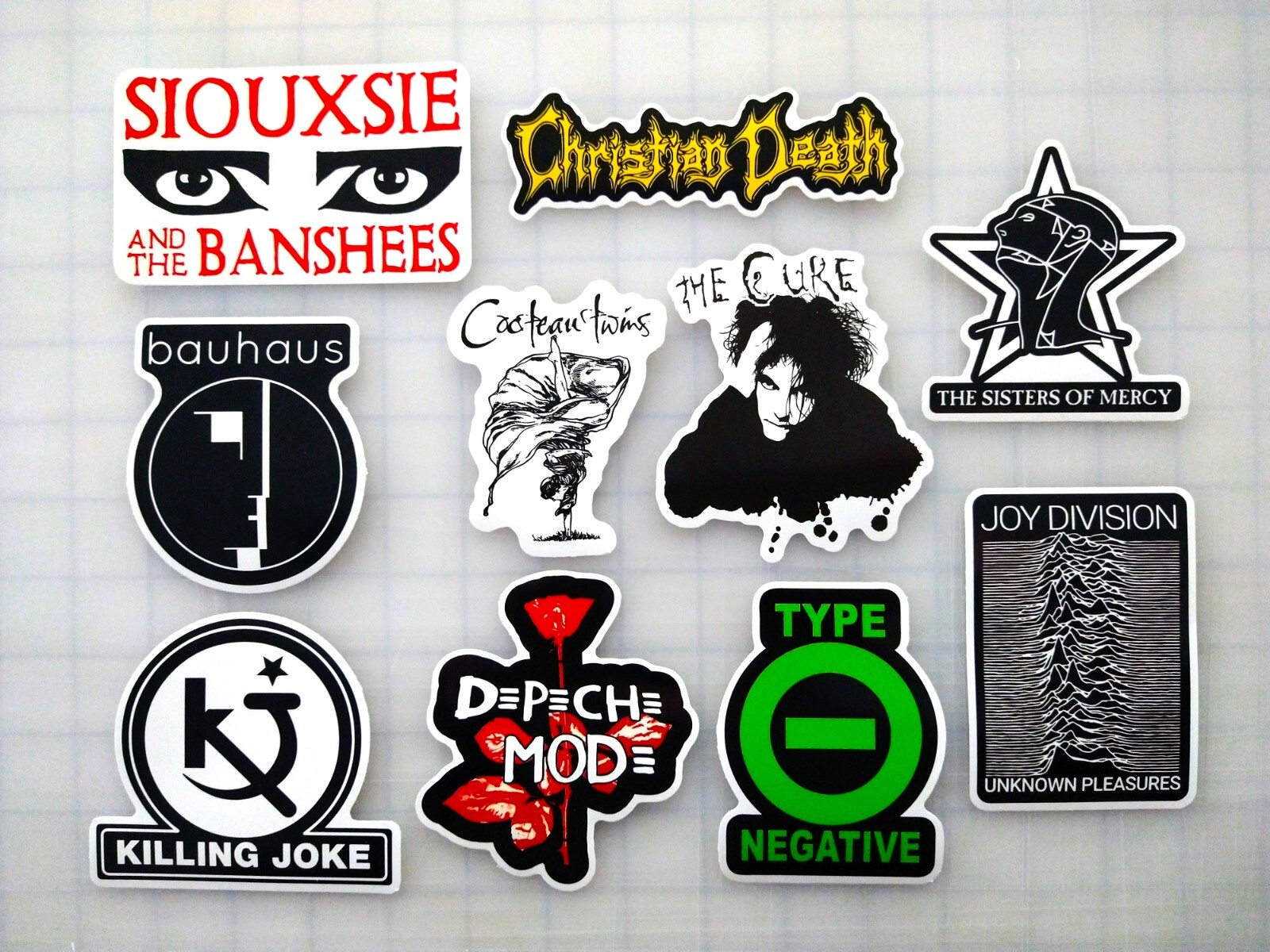 Goth / Gothic Vinyl Sticker Lot (10 Stickers) SET 1