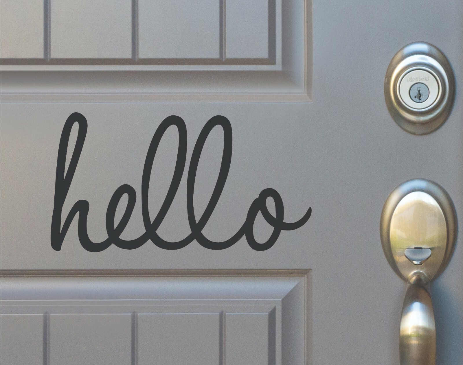 HELLO Front Door Home Vinyl Decal Sticker Sign