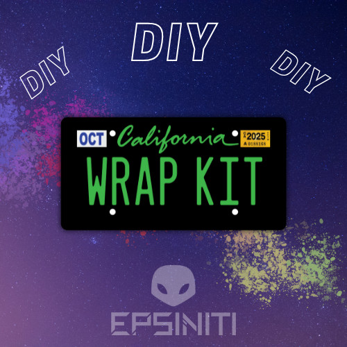 Lime Green Gloss California Plate Wrap DIY Kit
