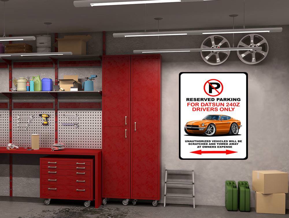 Datsun 240Z Sports Car Parking Sign Wall Art Graphic Sticker