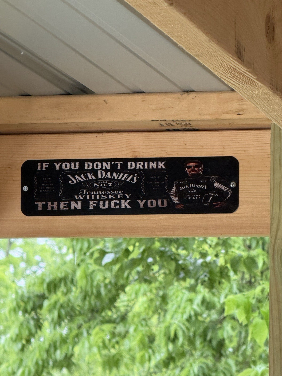 Jack Daniel’s Ricky Bobby If You Don’t Drink Aluminum Sign shop fishing mancave