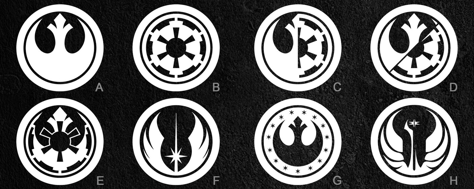 Star Wars Decal Sticker | Choose 1 Rebel Empire Jedi Symbol Vinyl Car Laptop 6”