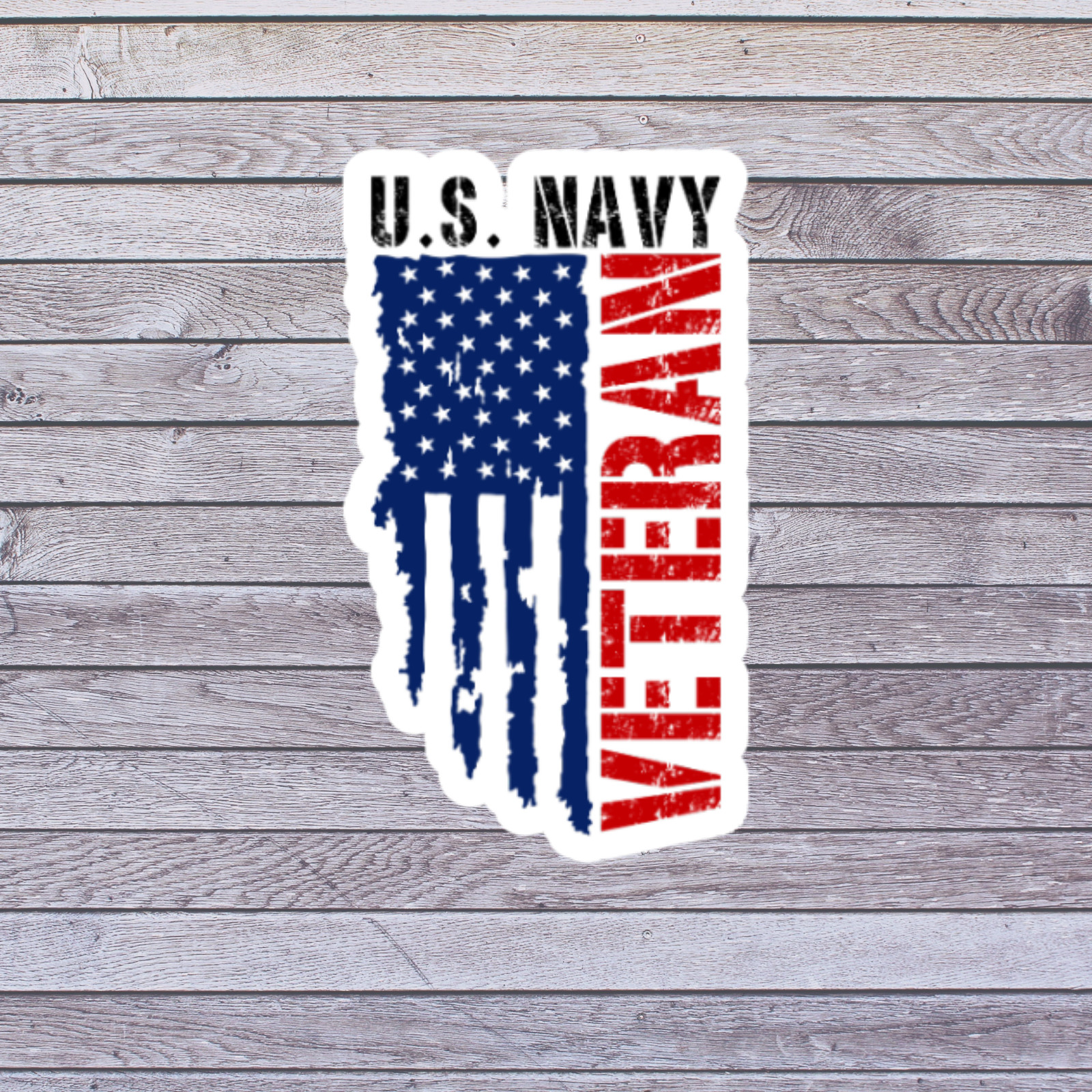 Navy sticker vinyl decal us navy veteran distressed american flag vertical