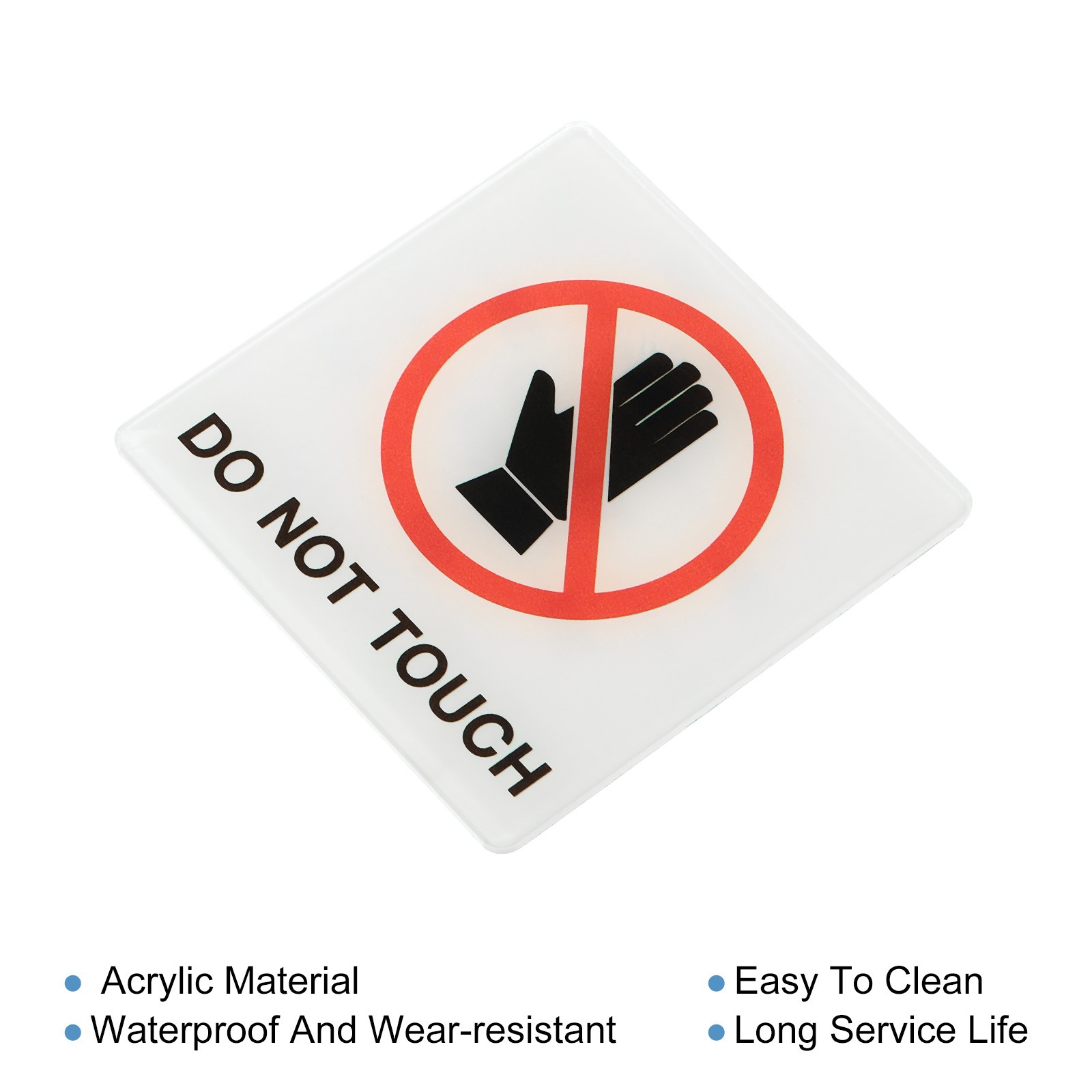 Do Not Touch Sign Adhesive Indoor Outdoor Wall Mount Sticker