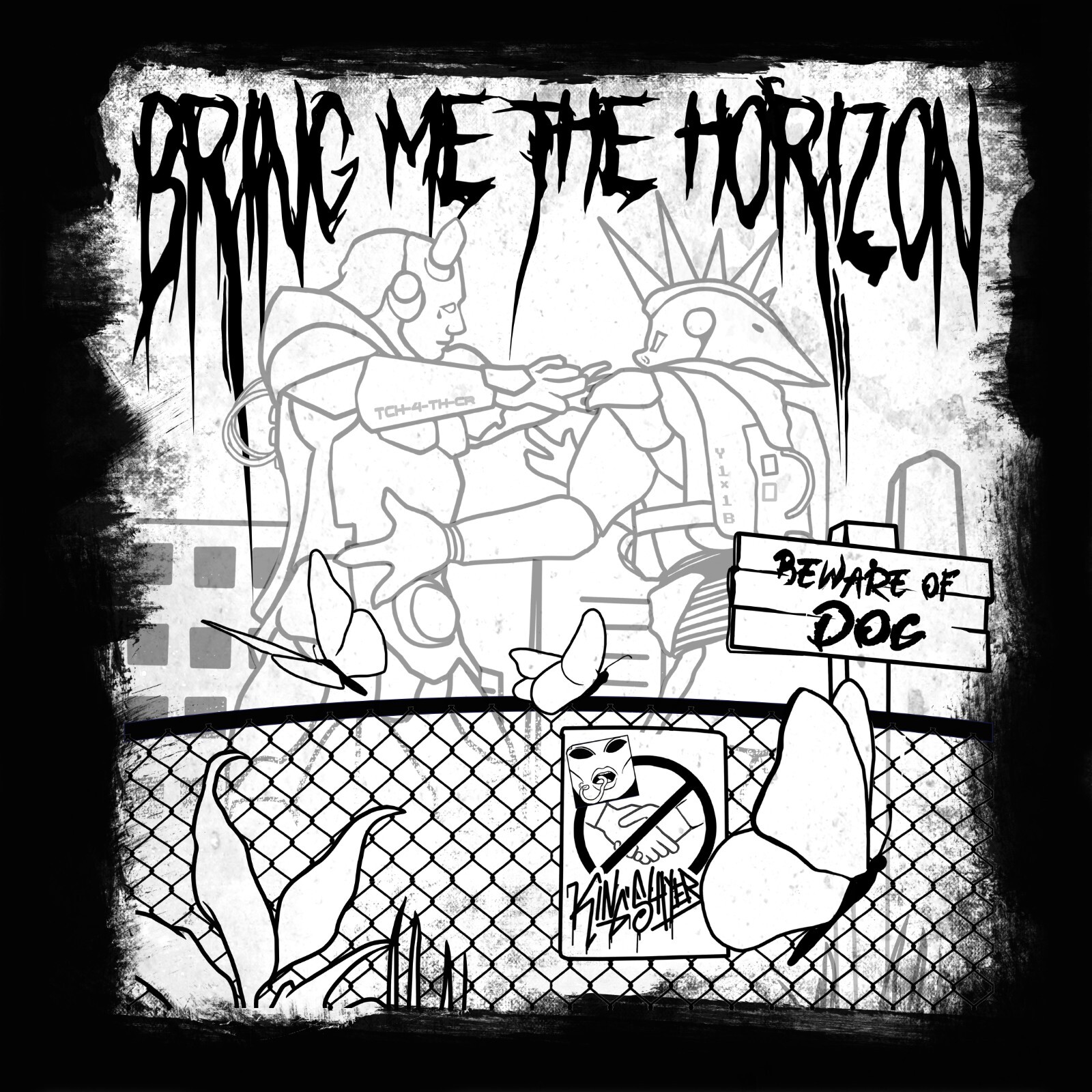 3" x 3" Bring Me The Horizon – Post Human Survival Horror Vinyl Matte Sticker