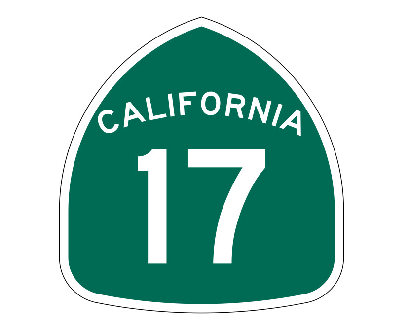 California State Route 17 Sticker Decal R1126 Highway Sign