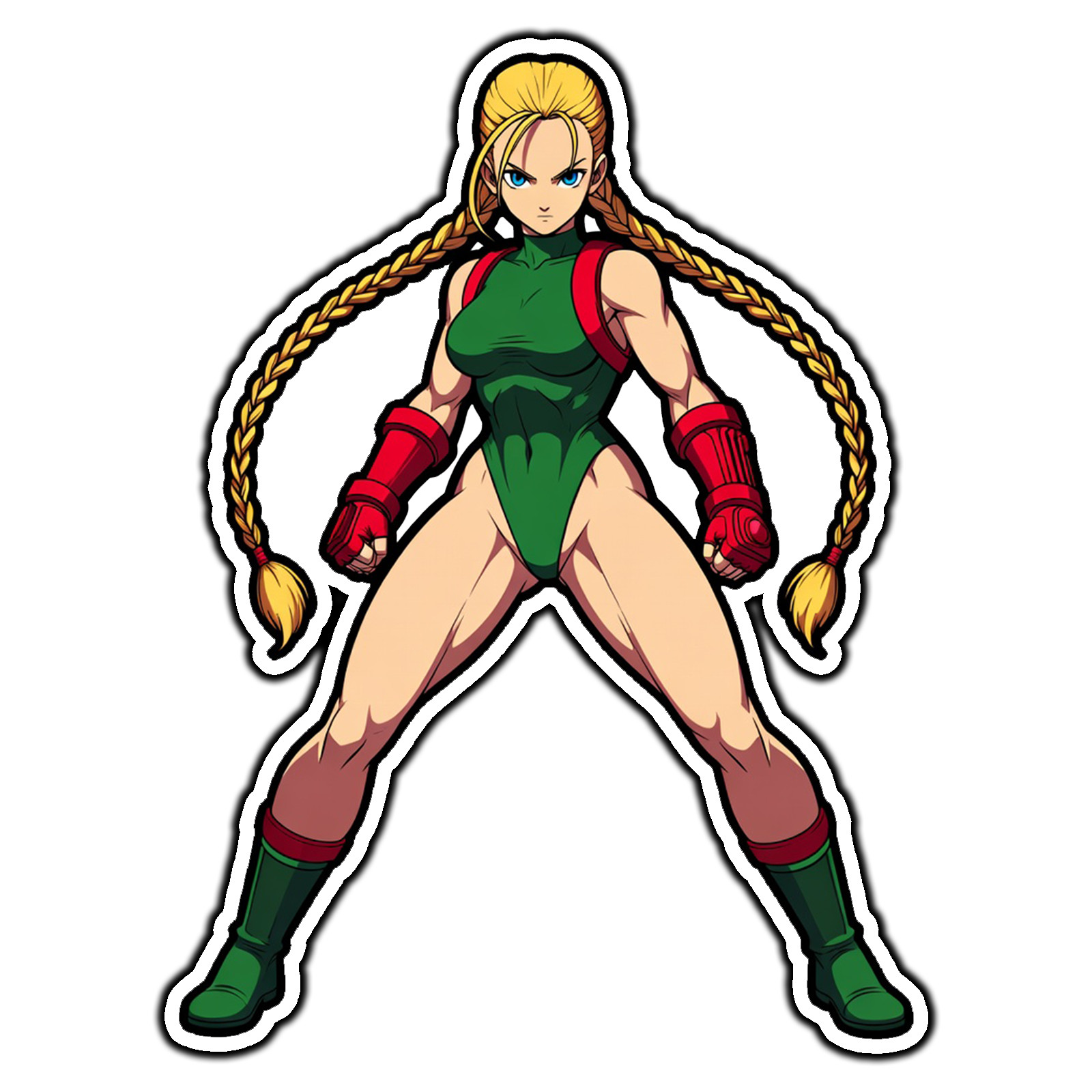 Cammy White #2 Street Fighter Retro Sticker Waterproof Vinyl Decal Die-Cut