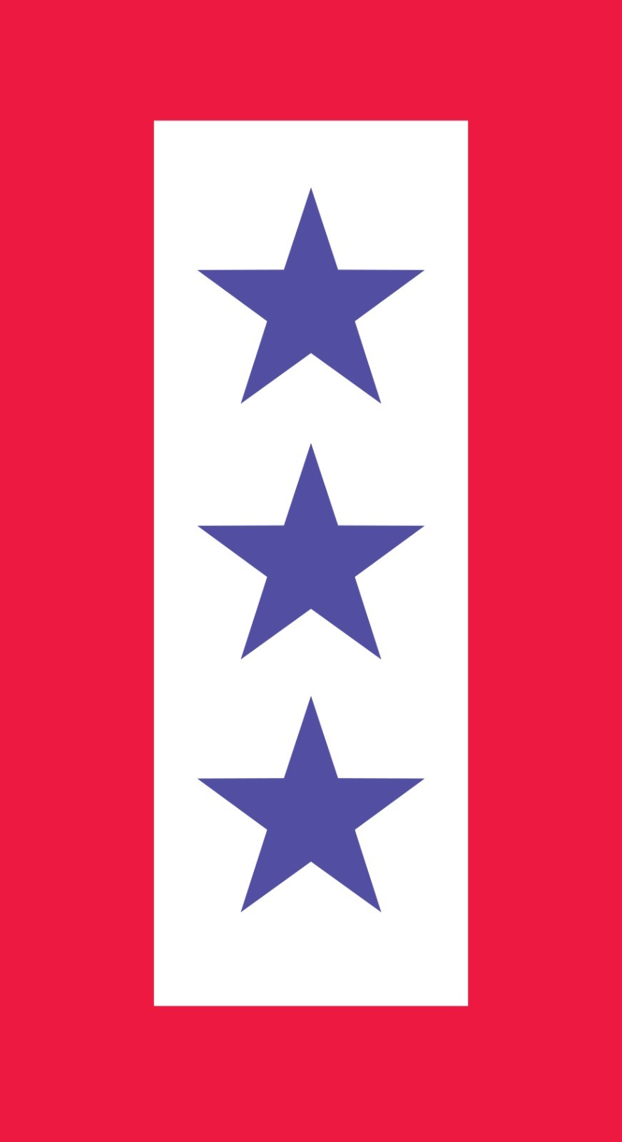Three Blue Star Mother's Service Flag Vinyl Decal Sticker Size Military Service