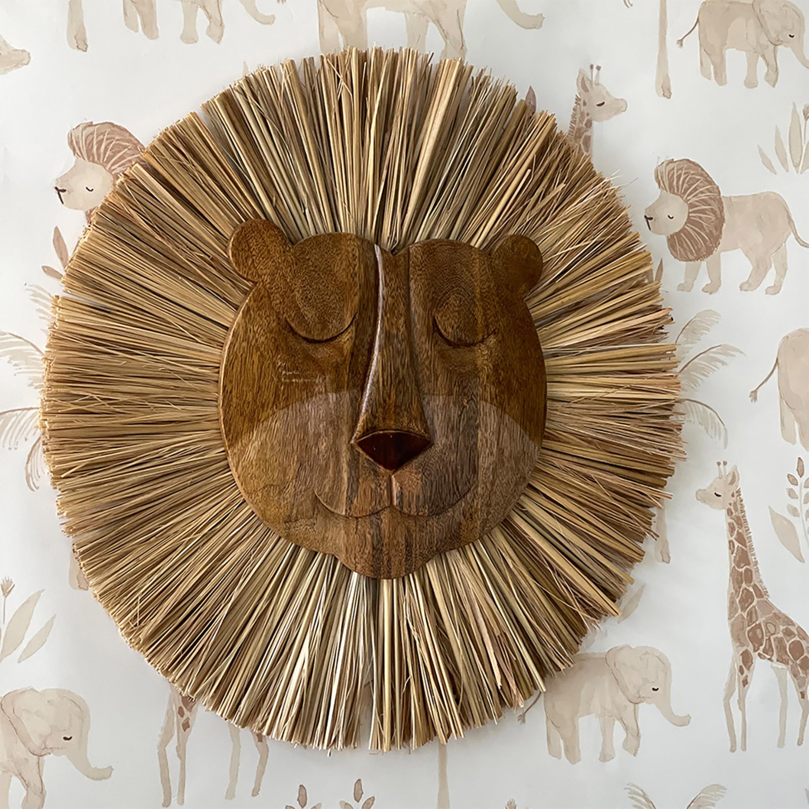 Handmade Wood Animal Safari Wall Art for Nursery Decor, Boho Jungle Theme, fo…