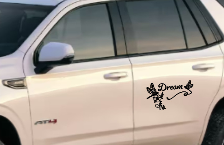 Dragonfly Dream Vinyl Decal Bumper Sticker Car Truck Window Mirror Art Crafts