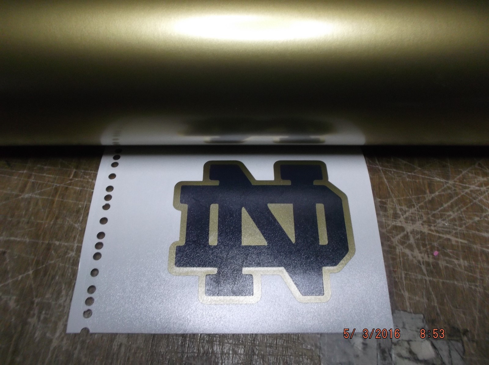 Notre Dame Decal Sticker for Rambler,Tumbler,Tervis, Car, Window