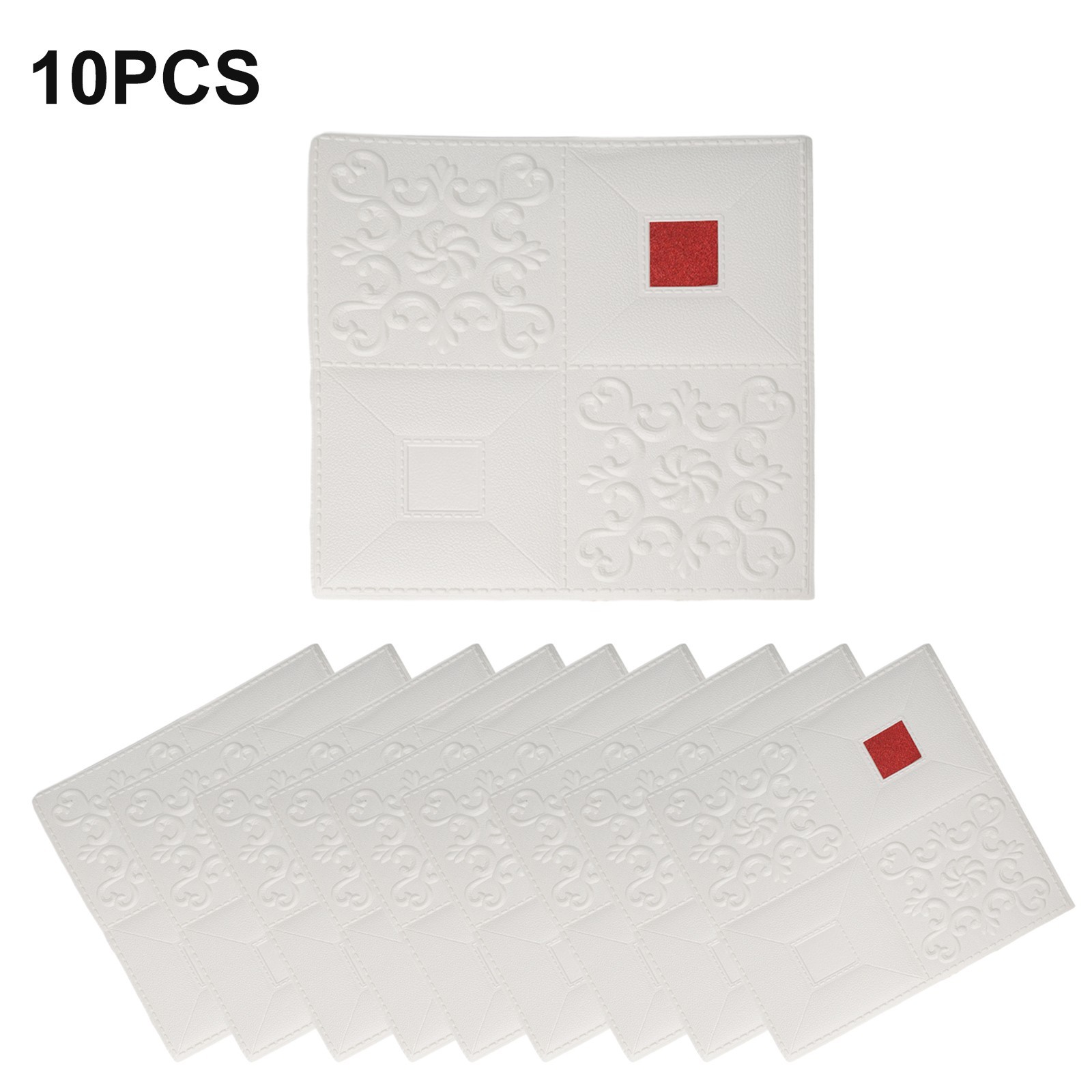 10pcs Waterproof and Removable Foam Wall Stickers Realistic Brick Look