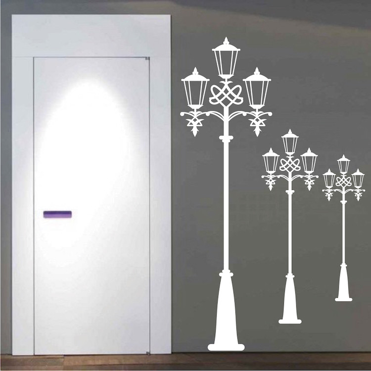 Street Light Wall Decal Lamp Post Wallpaper Mural Fancy Art Removable Vinyl, b55