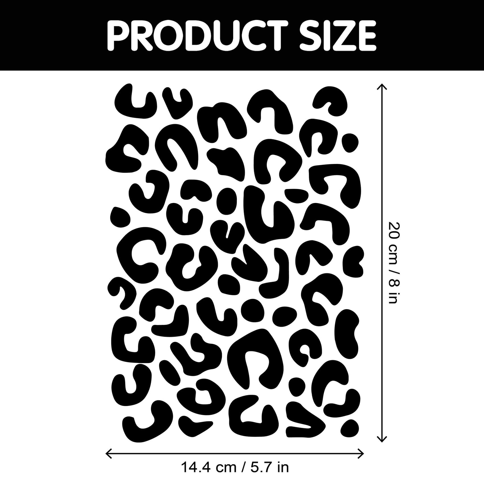 Leopard Print Vinyl Decal Leopard Pattern Wall Stickers, Animal Print Irregul…
