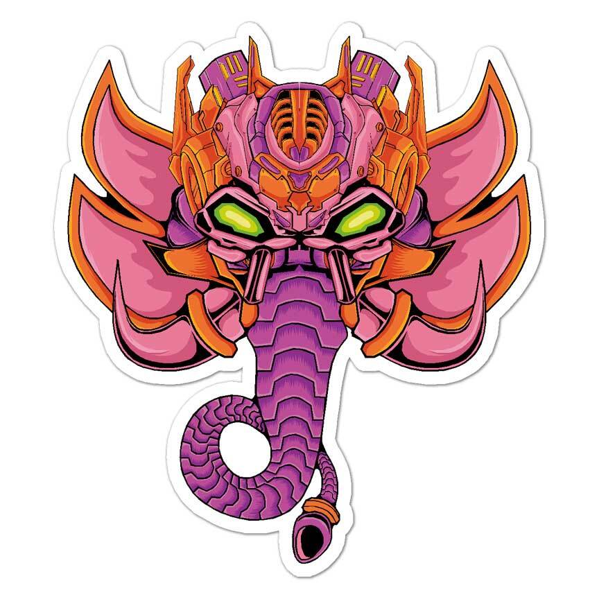 Ganesha Mech God, Vinyl Decal Sticker, Indoor Outdoor, 3 Sizes, #8190