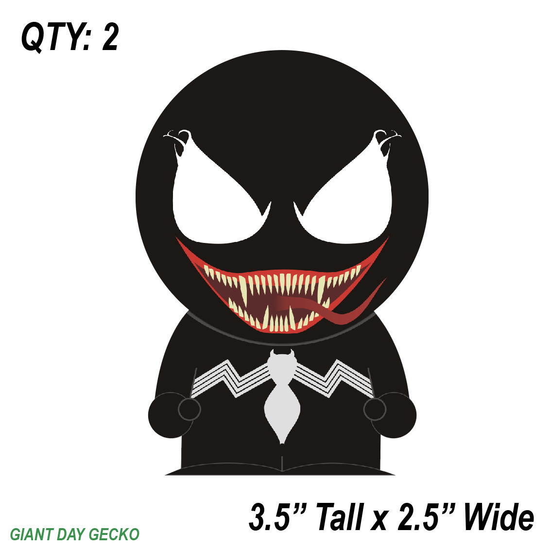 (2) TWO Spiderman Venom Southpark Vinyl Decal Sticker For Car Laptop Skateboard
