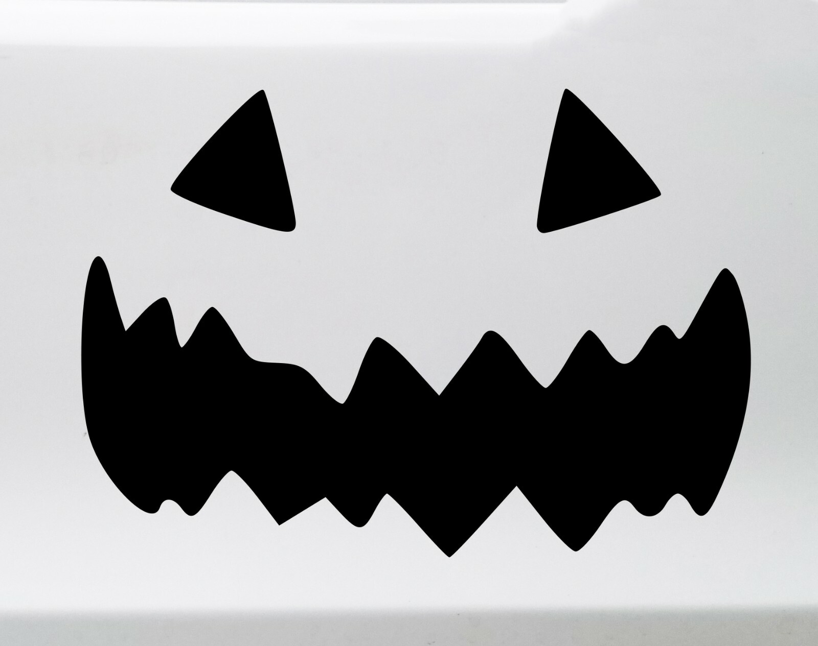 Pumpkin Face Vinyl Decal V9 – Halloween Creepy Smile Scary – Die Cut Sticker