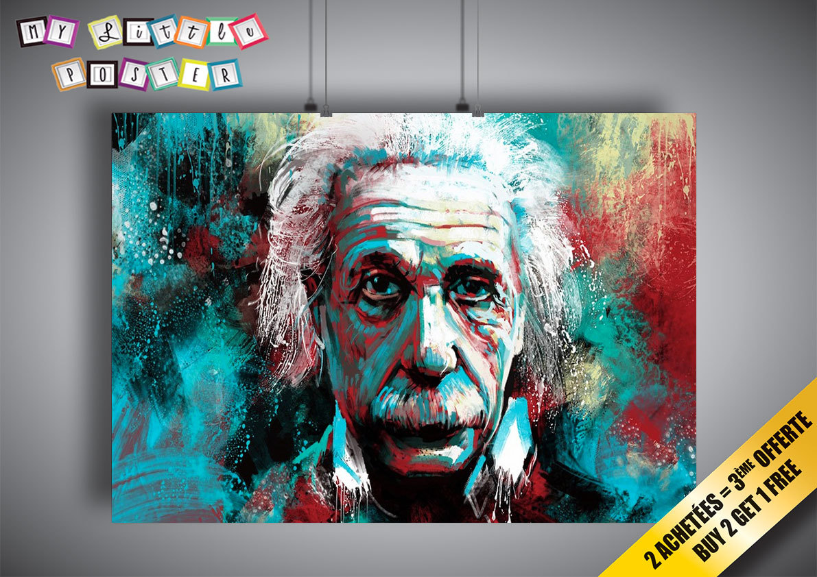 Poster Albert Einstein Pop Art Design Wall