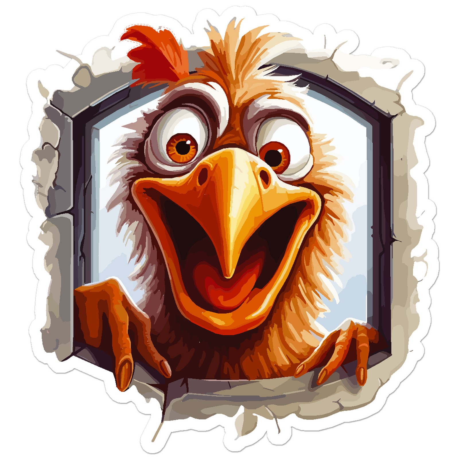 Bird Chicken Funny – Vinyl Decal Sticker – Car Window Laptop – ebn12044