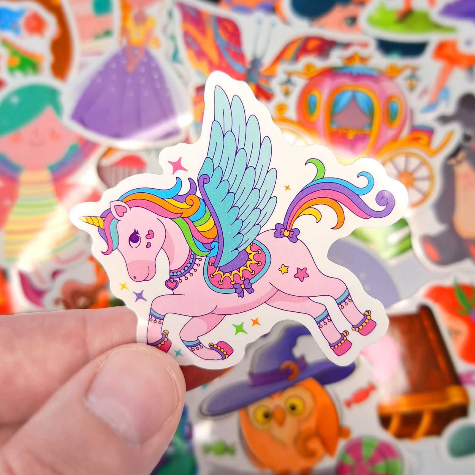50 PCS Fairy Princess Sticker Pack Fairy Tale Elf Love Stickers Girls Crafts