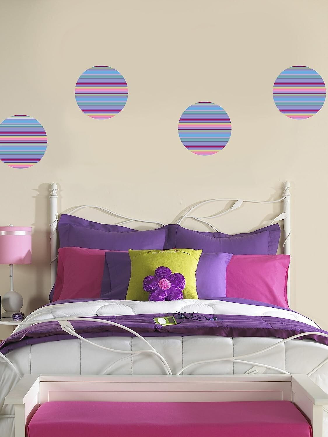 Ribbon Candy Purple Wall Pops! 5 Removeable Dots