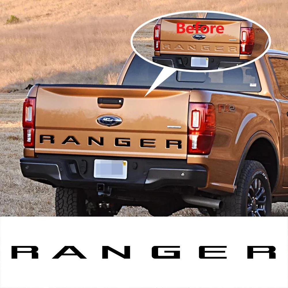 Tailgate Insert & Indent Letter Decal for Ford Ranger (2019–2021) | Vinyl Truck