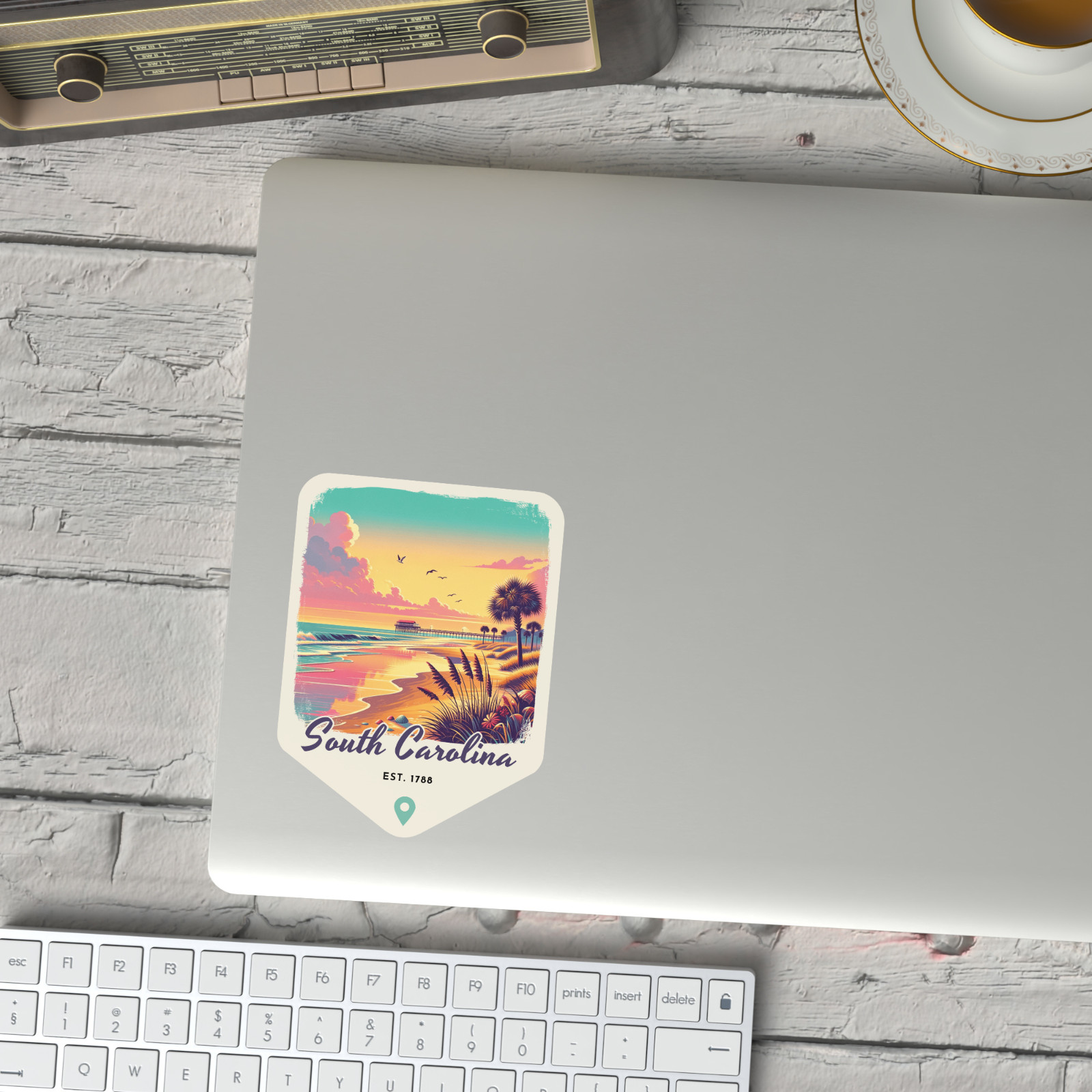 South Carolina Retro State Sticker Travel Vinyl Decal for Laptop Car