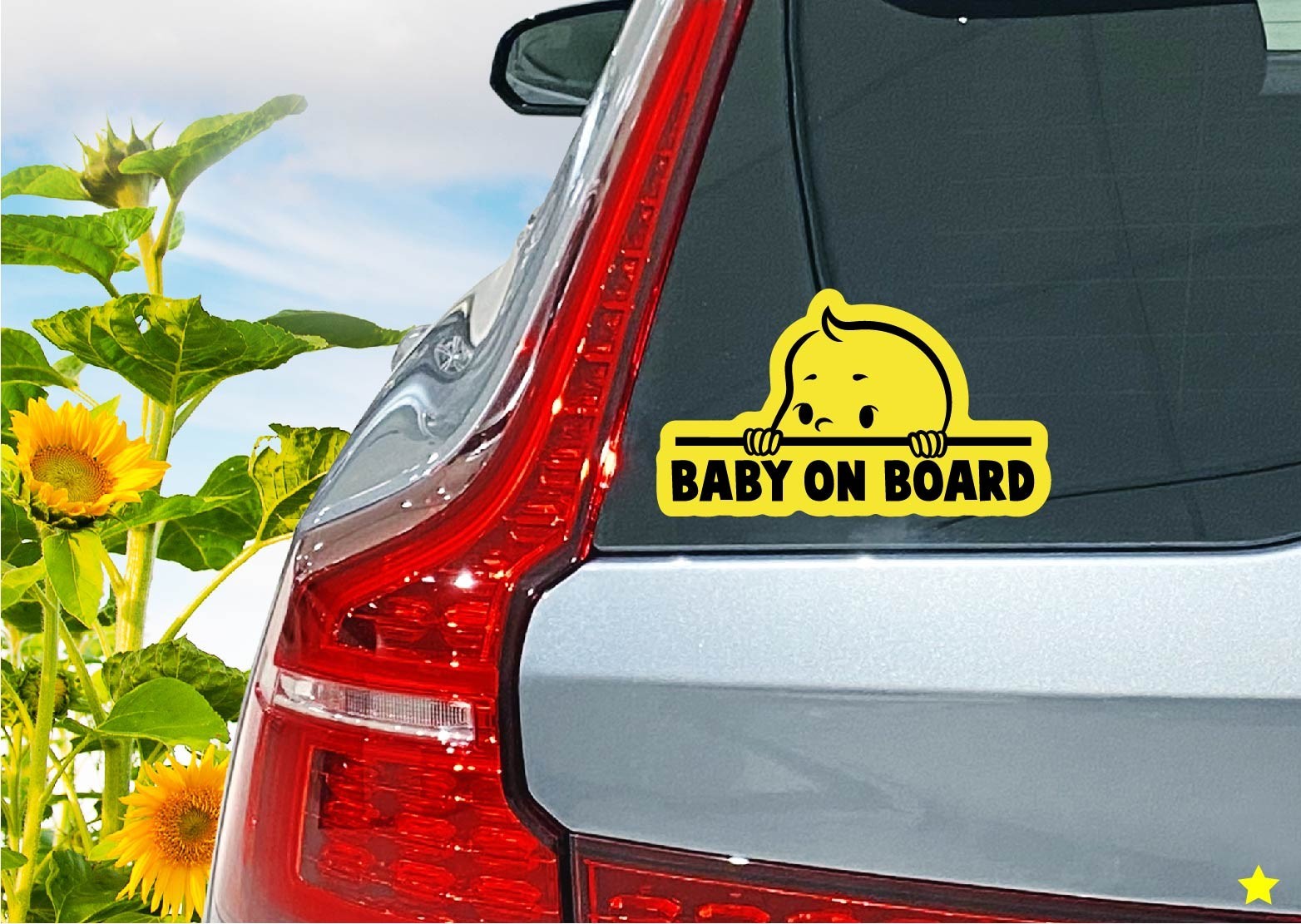 Baby On Board Decal Sticker Kids Parenting Car Warning Safety Drive Slow Down