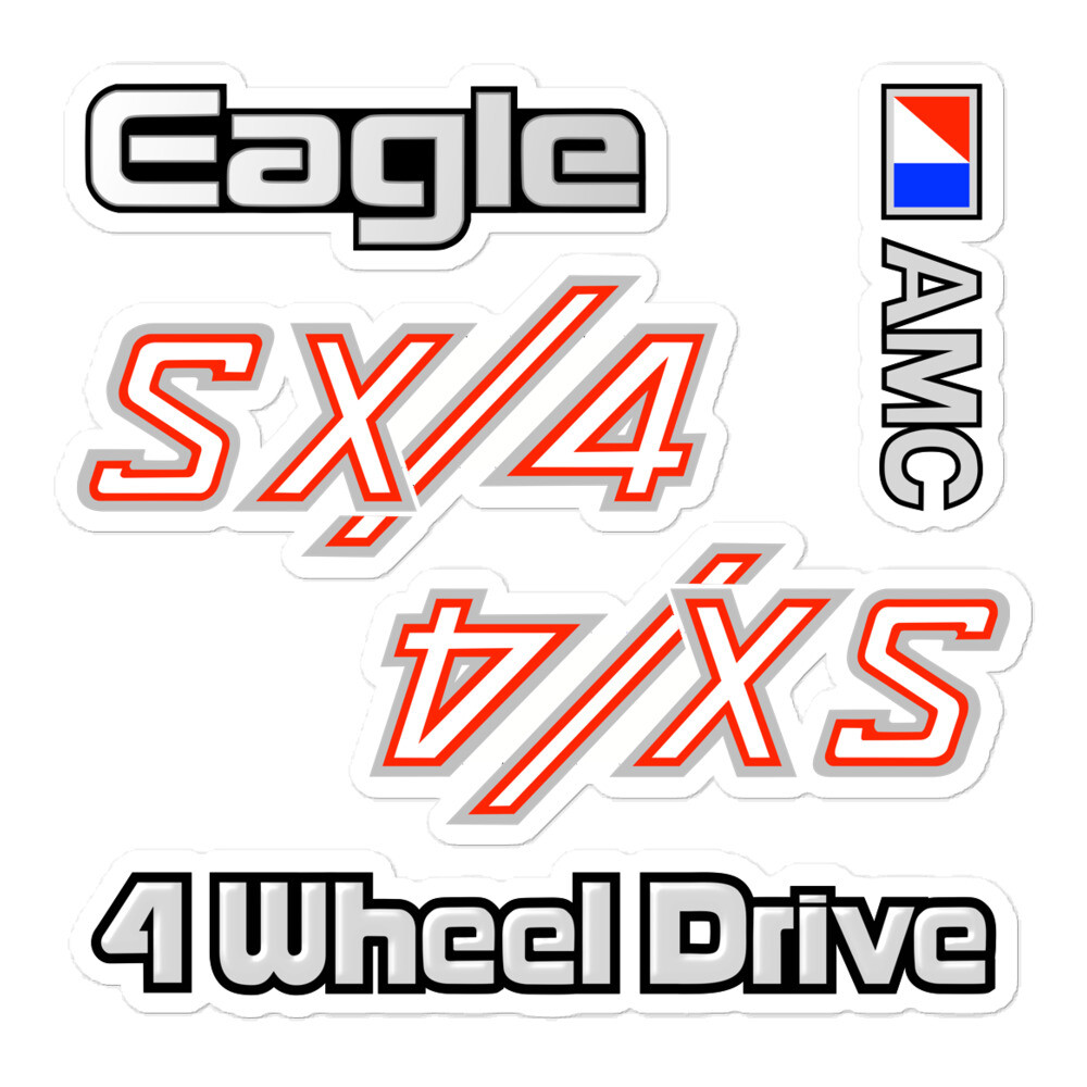 AMC Eagle SX/4 Sticker Assortment (5) Emblem Badge Logo