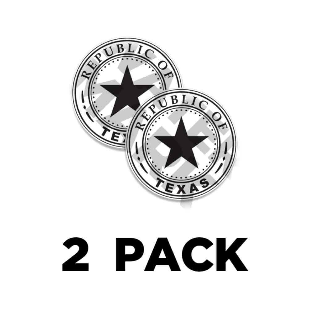 Republic of Texas Decals 4" US MEXICO Border Stickers United States 2PK