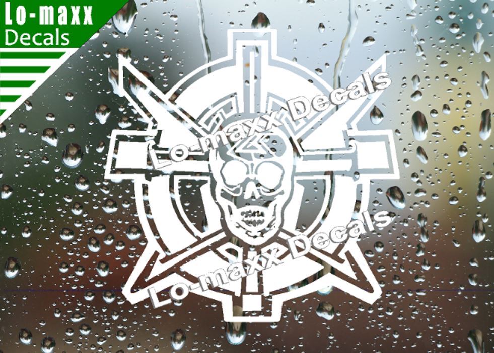 Z Skull Circle Original Custom Graphic Art High Performance Die Cut Vinyl Decal