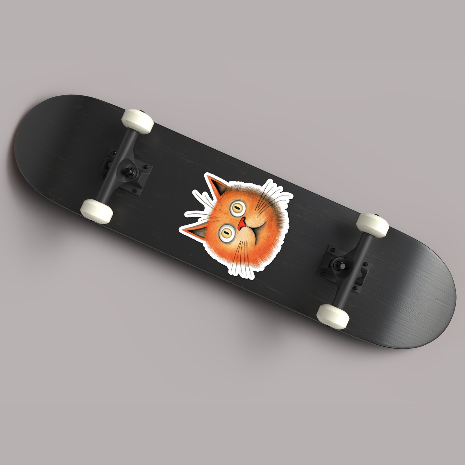 Funny Orange Cat – Vinyl Decal Sticker – Car Window Laptop – ebn11183