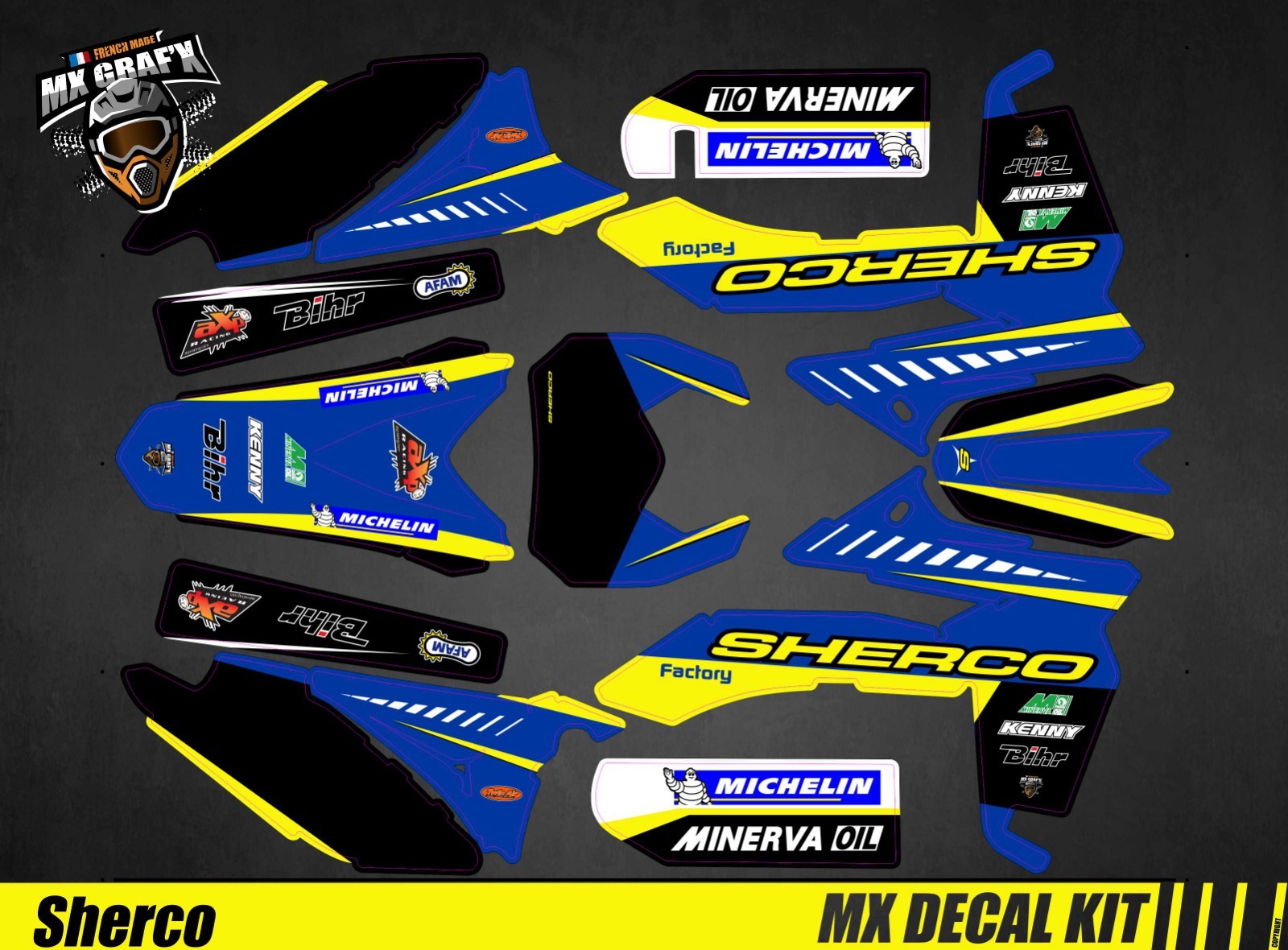 Motorcycle Decal Kit For Sherco – Factory Racing 2015