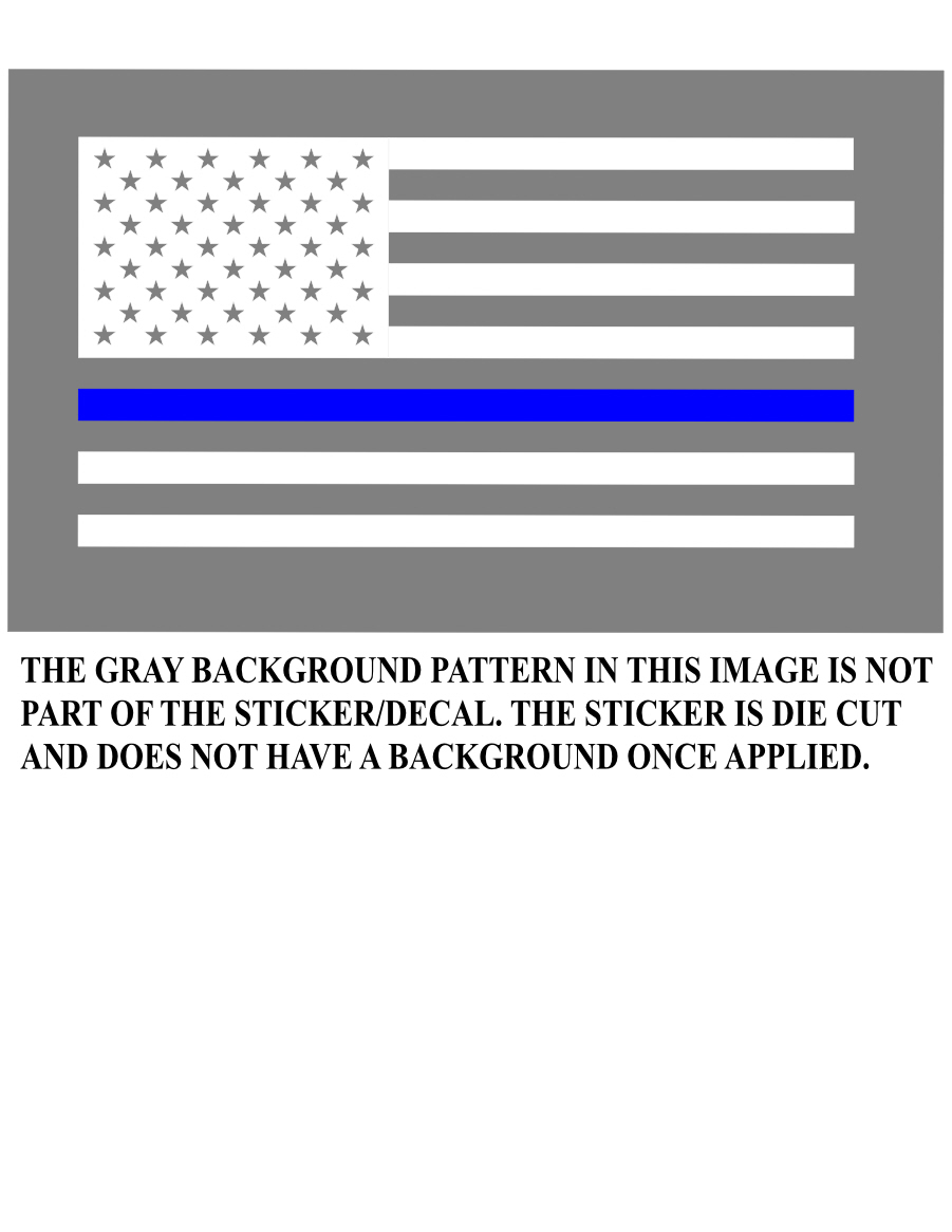 THIN BLUE LINE AMERICAN FLAG LAW ENFORCEMENT/POLICE Window Decal/Sticker