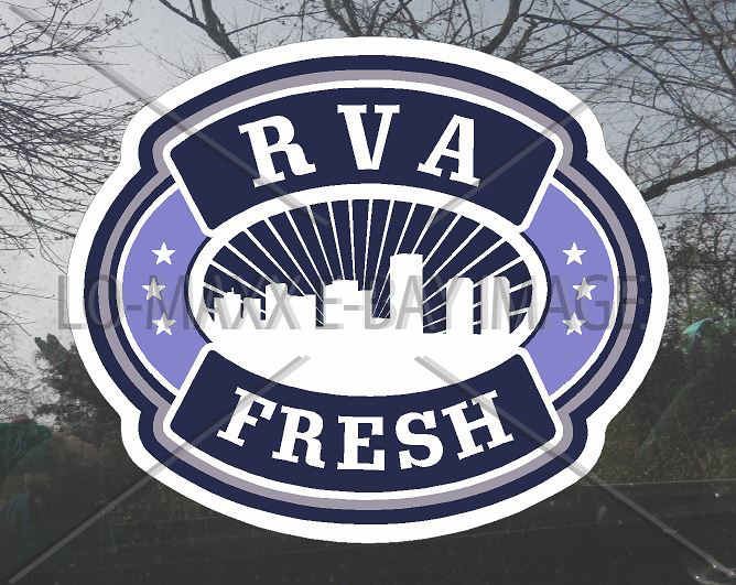 RVA Fresh Richmond Virginia New Custom Design Retro Art Cityscape Vinyl Sticker
