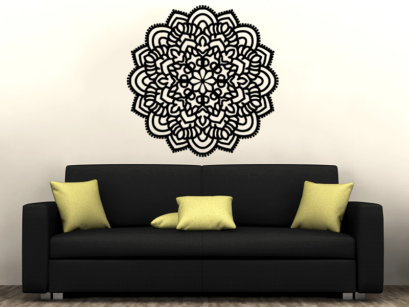 Mandala Wall Decal Yoga Vinyl Sticker Decal Namaste Lotus Home Decor Boho ZX187