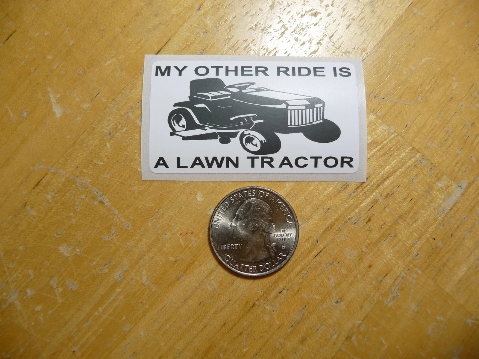 MY OTHER RIDE IS A LAWN TRACTOR STICKER DECAL 1 – 50 BULK PACK FUNNY GRASS LAWN